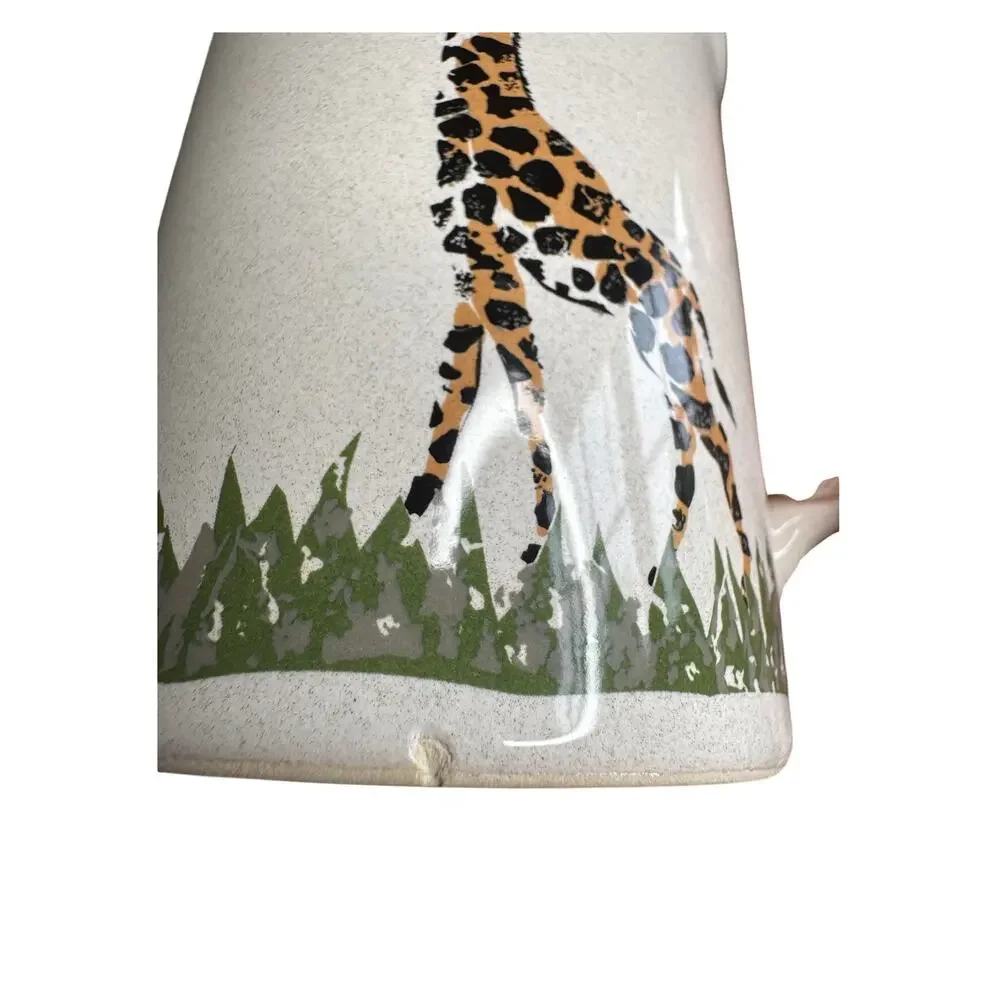VTG Geneviève Lethu Tanganyika Giraffe Stoneware Coffee Mug Safari Animal 1996